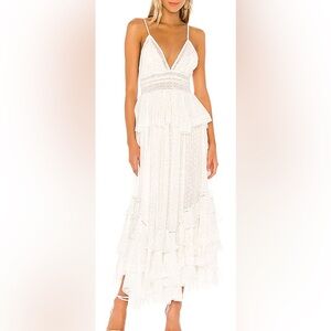 Rococo Sand White Maxi Dress NWT